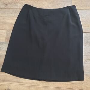 Talbots Pencil Skirt Womens Plus Size 16 Black Knee Length Corpcore Minimal